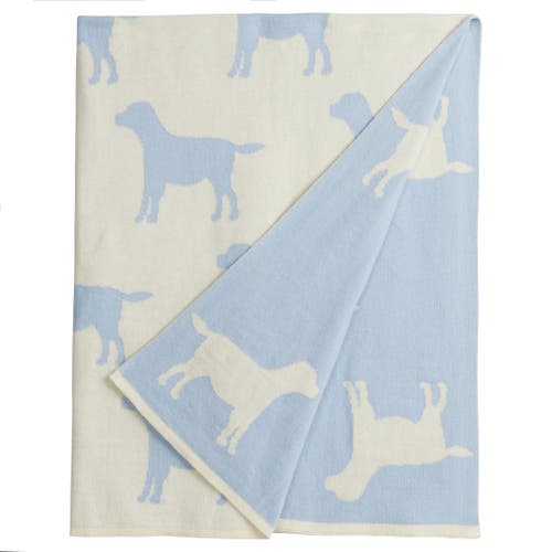 Shop Little English Kids' Nursery Blanket In Blue Lab