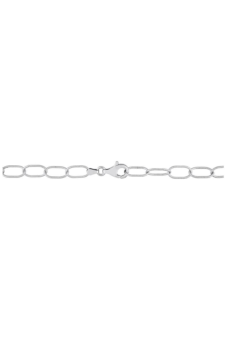 Sterling Silver Twisted Oval Chain Necklace & Bracelet Set, Alternate, color, SILVER