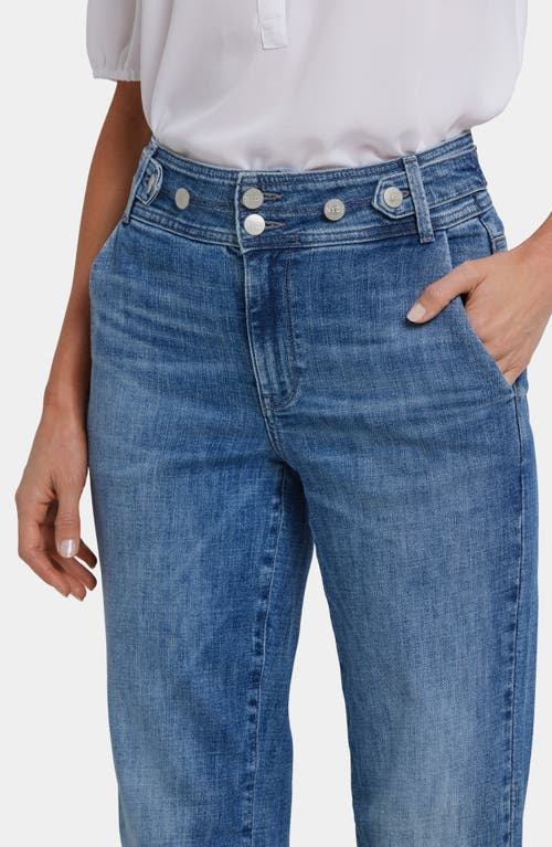 Nydj Bailey Tab Waist Relaxed Straight Leg Jeans In Blue