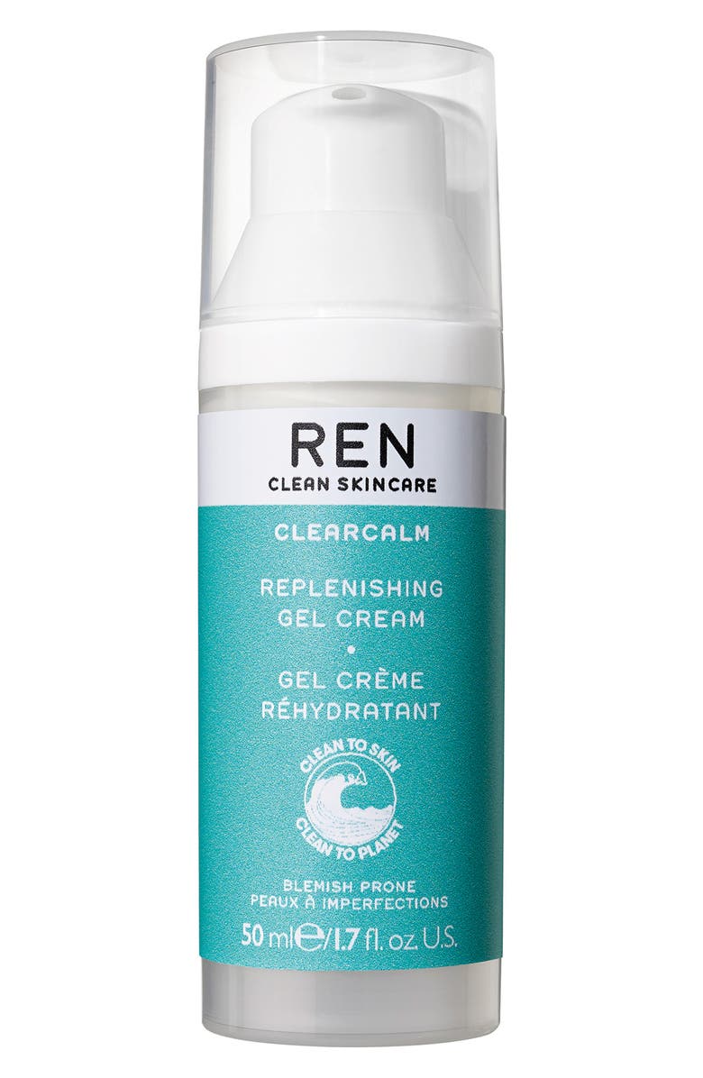 REN Clean Skincare ClearCalm Replenishing Gel Cream, Main, color, 