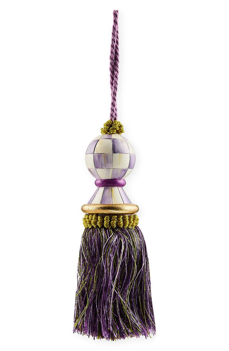 MACKENZIE CHILDS Violet Check Tassel, Alternate, color, Violet