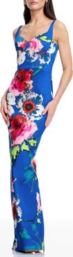 Dress the Population Elijah Placed Floral Sheath Gown