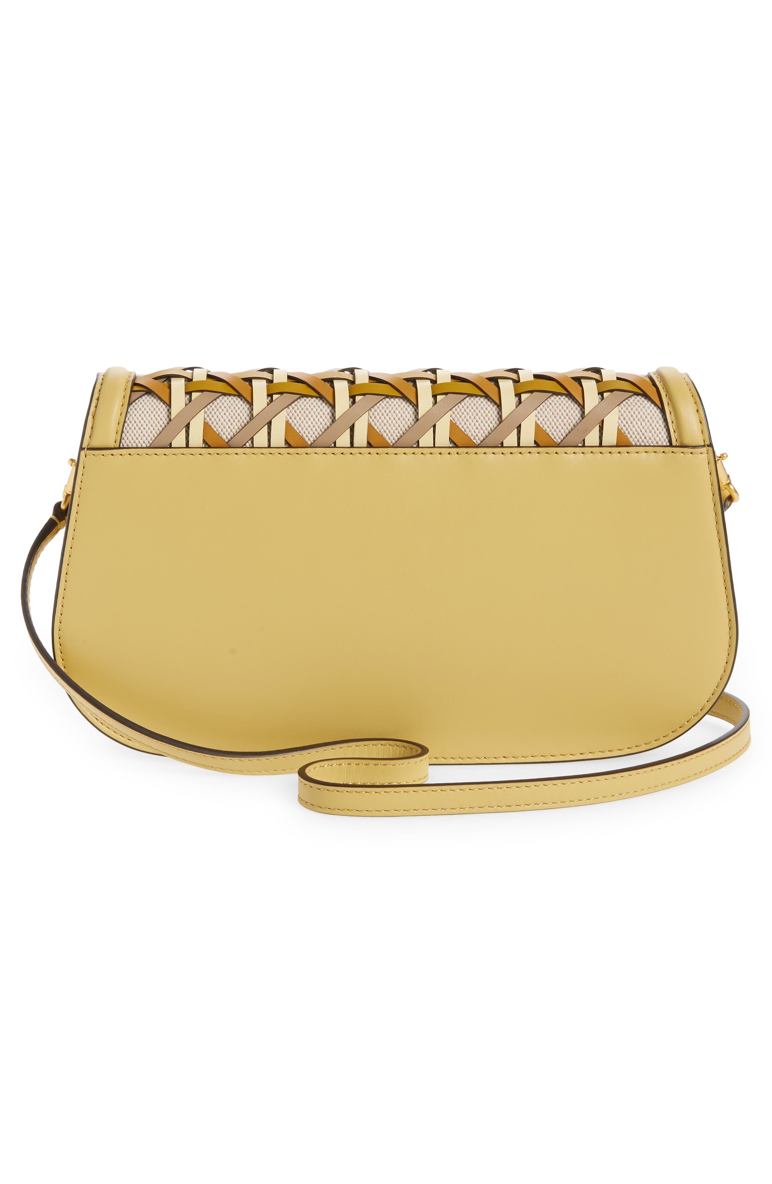 Tory Burch Miller Basketweave Leather Convertible Clutch, Alternate, color, 