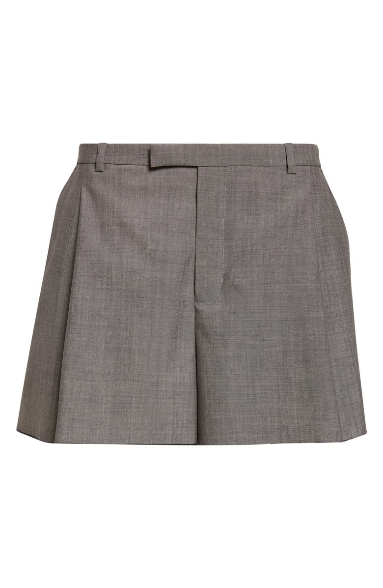 NACKIYÈ Split Virgin Wool Blend Shorts, Main, color, Morning Mist