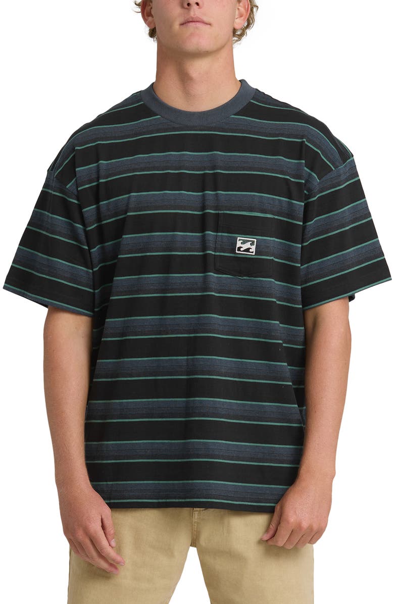 Billabong Baxter Oversize Stripe Pocket T-Shirt, Main, color, 