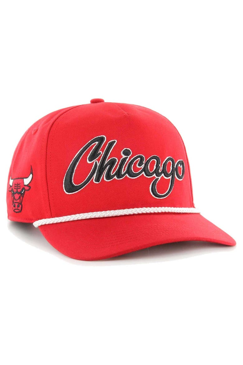 Men's '47  Red Chicago Bulls Overhand Logo Hitch Adjustable Hat, Main, color, Red