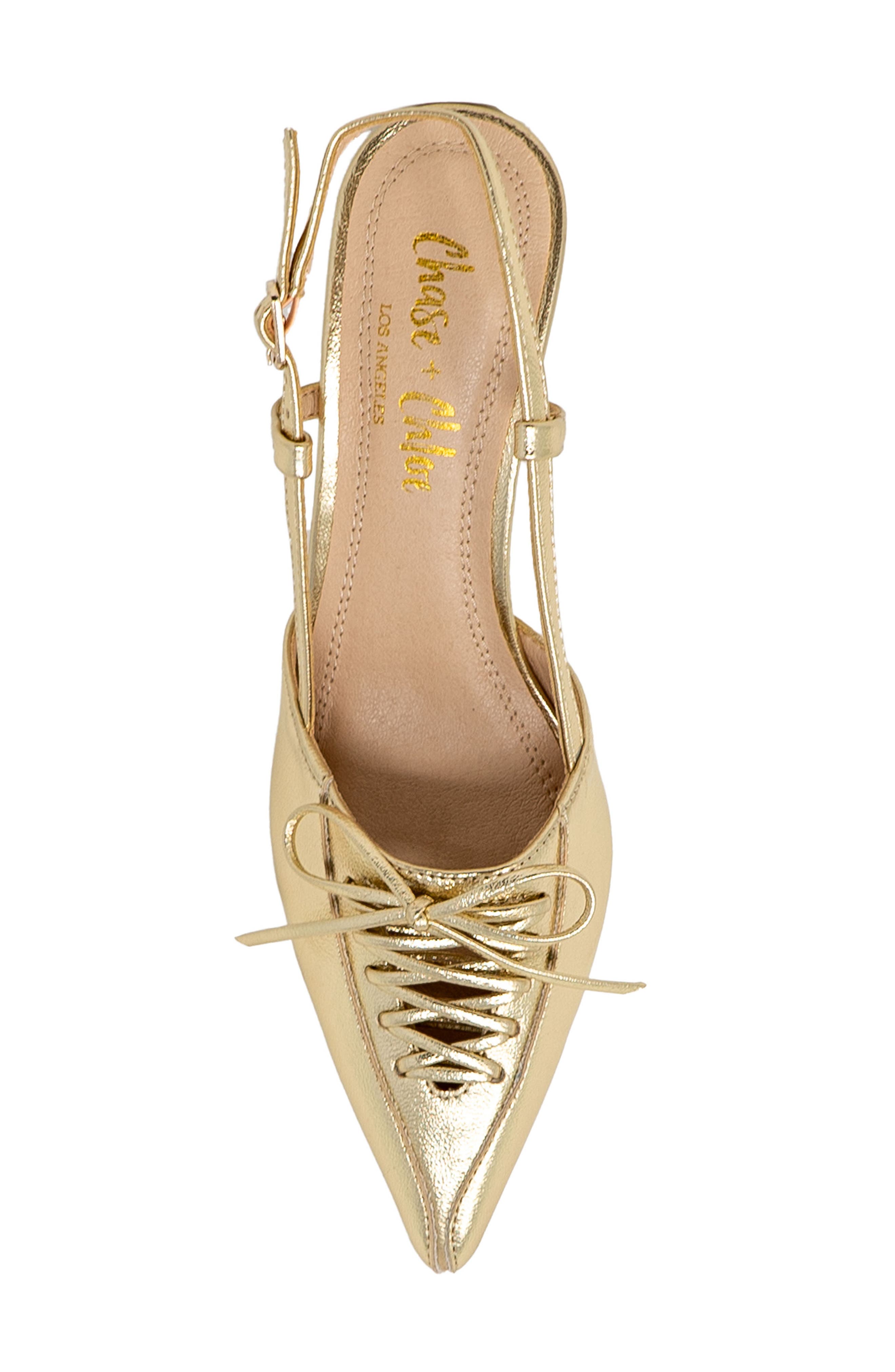 Corset Pointed Toe Kitten Heel Pump, Alternate, color, GOLD METALLIC