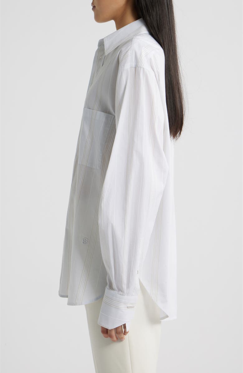 BOSS Bertyna Monday Cotton Button-Up Shirt, Alternate, color, Pale Lagoon