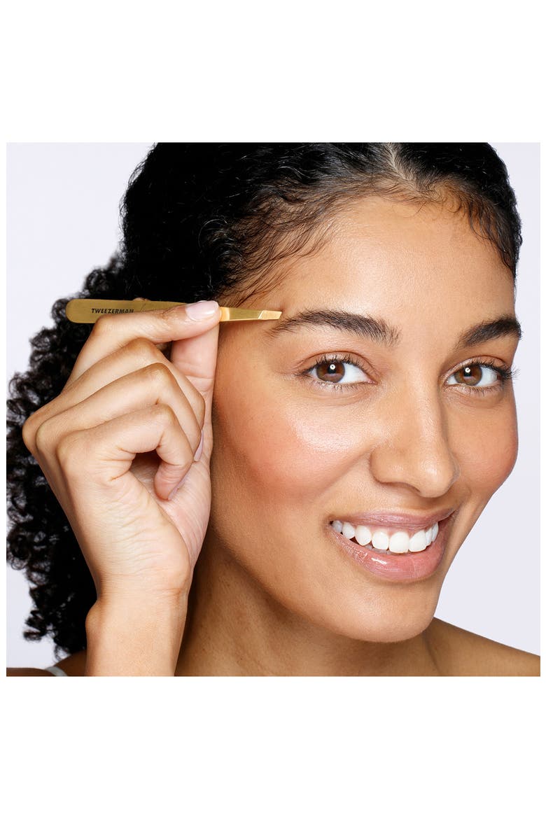 Ultra Precision Slant Tweezer, Alternate, color, GOLD