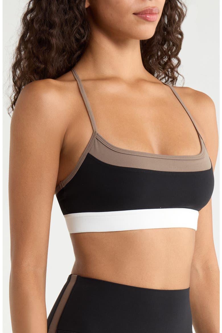 Scottie Airweight Sports Bra, Alternate, color, BLACK/ LENTIL