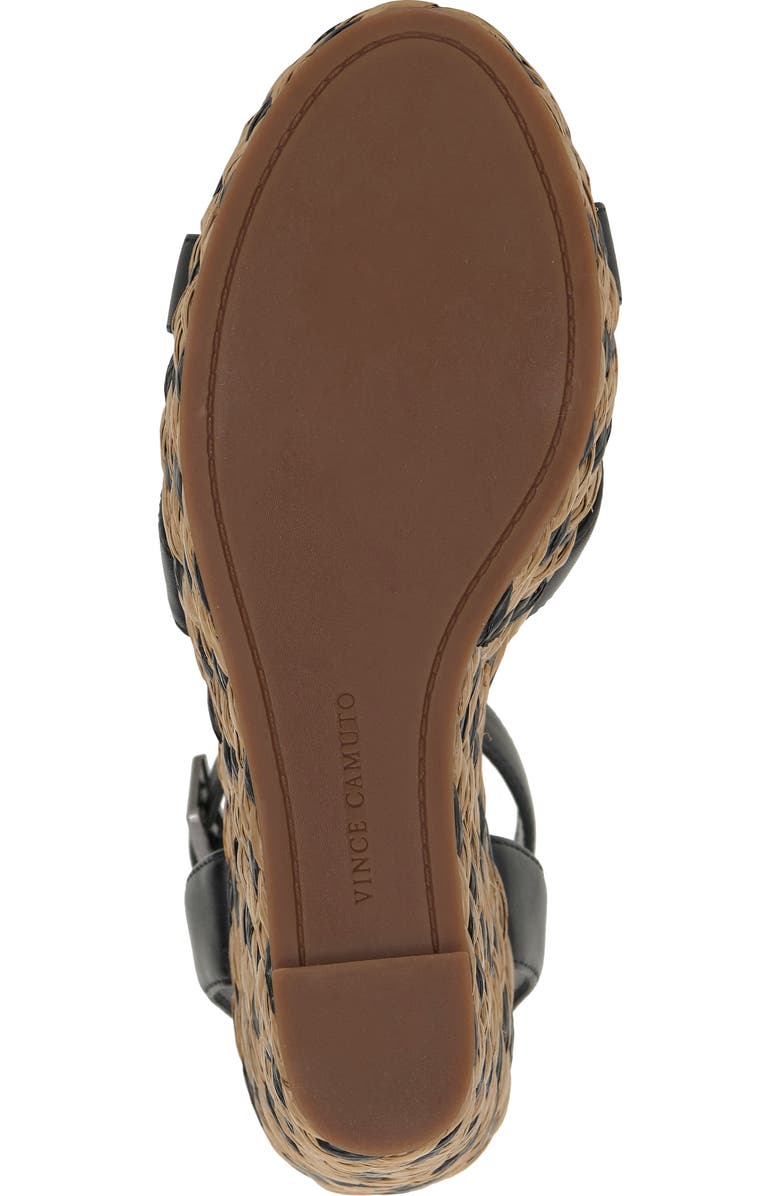 Vince Camuto Fettana Raffia Wedge Sandal, Alternate, color,