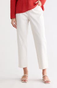 Eileen Fisher High Waist Ankle Straight Leg Jeans