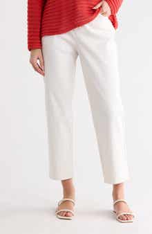 Eileen Fisher High Waist Ankle Straight Leg Jeans
