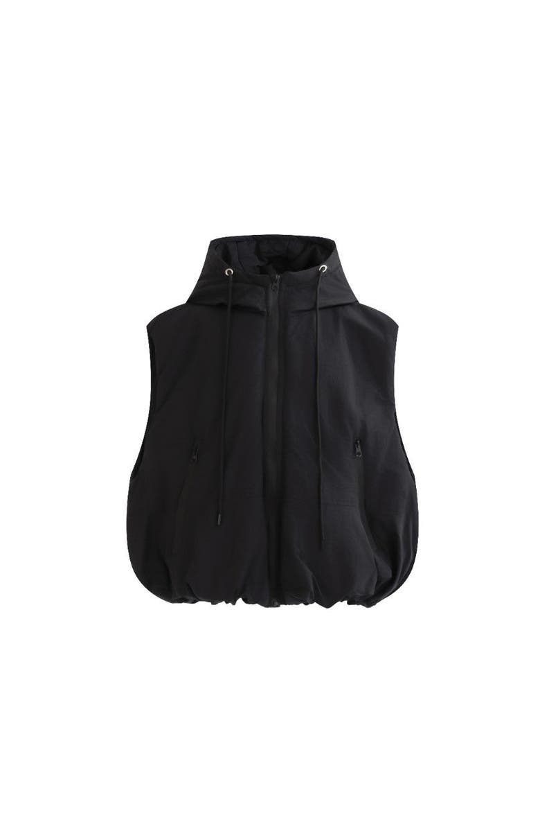 MOUSTACHE Hooded Puffer Vest, Main, color, Black
