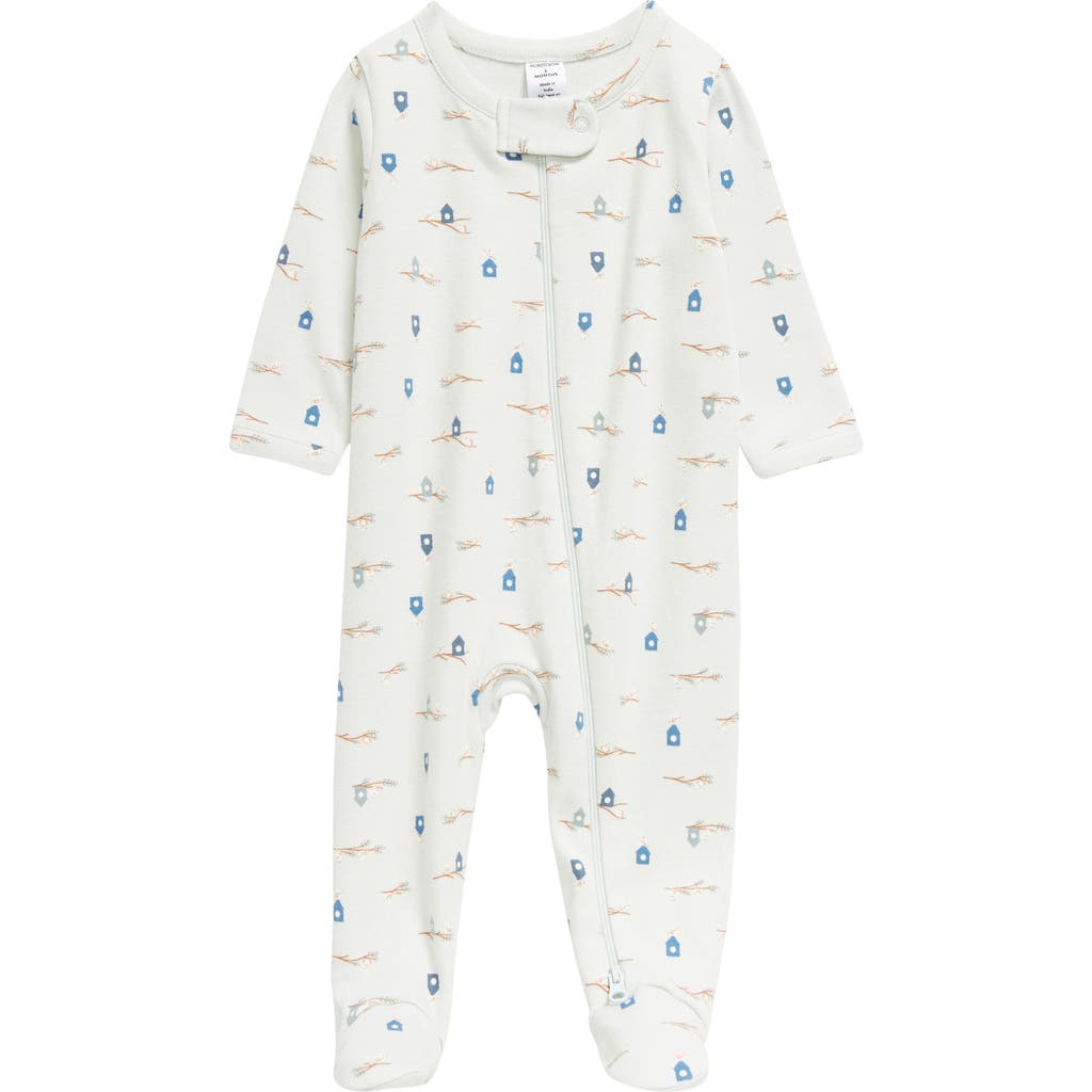 Nordstrom Print Zip Cotton Footie