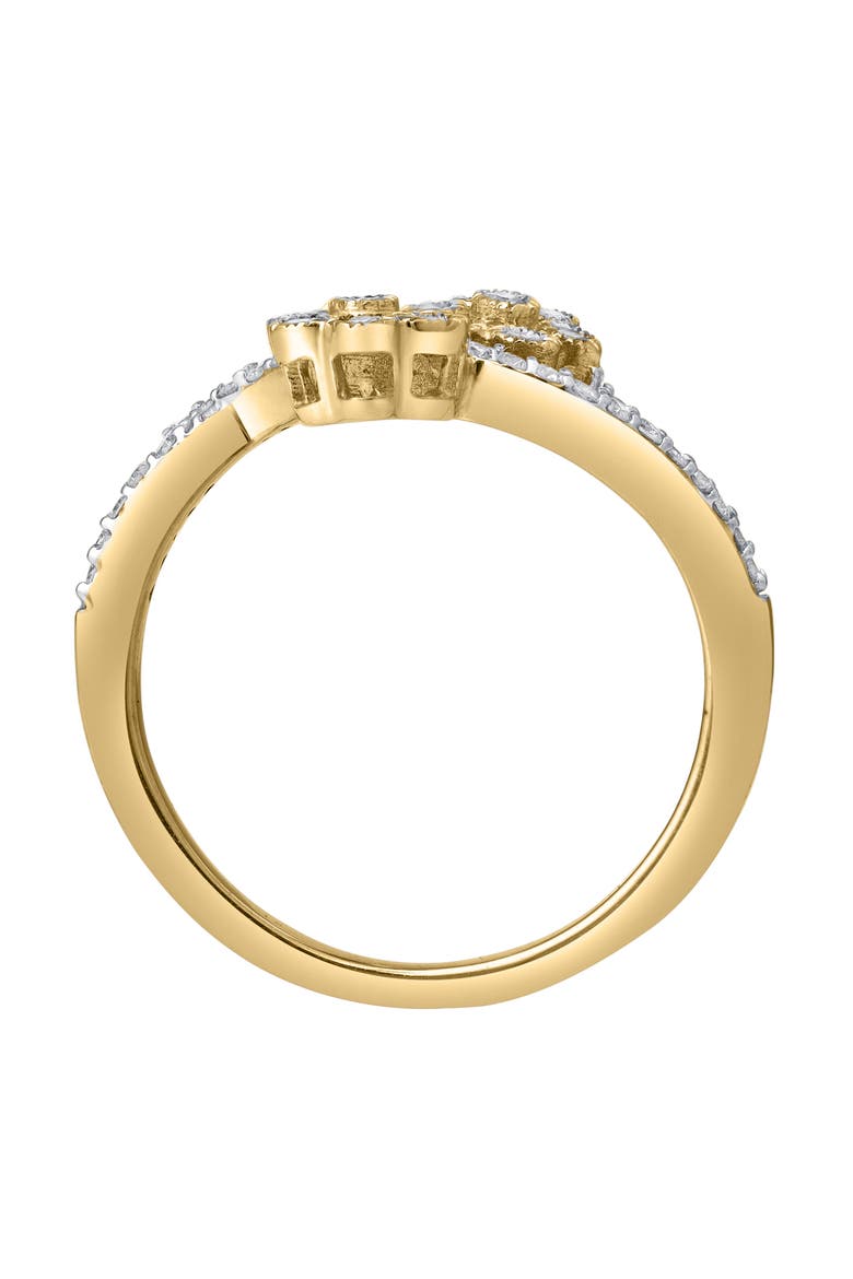 Golden Blossom 0.30 Ct Natural Diamond 10K Gold Ring, Alternate, color, 10K Yellow Gold