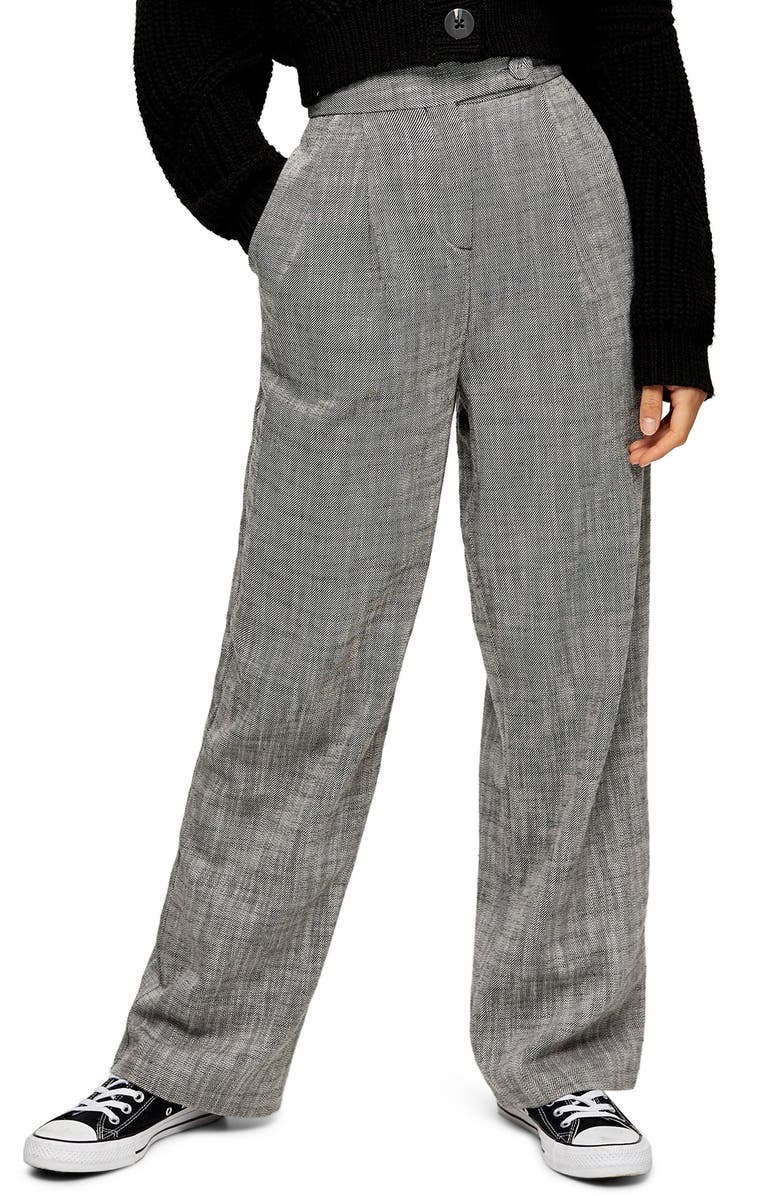 Topshop Wide Leg Trousers, Main, color,