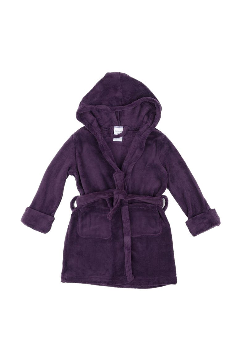 Kids Fleece Hooded Robe, Solid Colors, Main, color, Purple