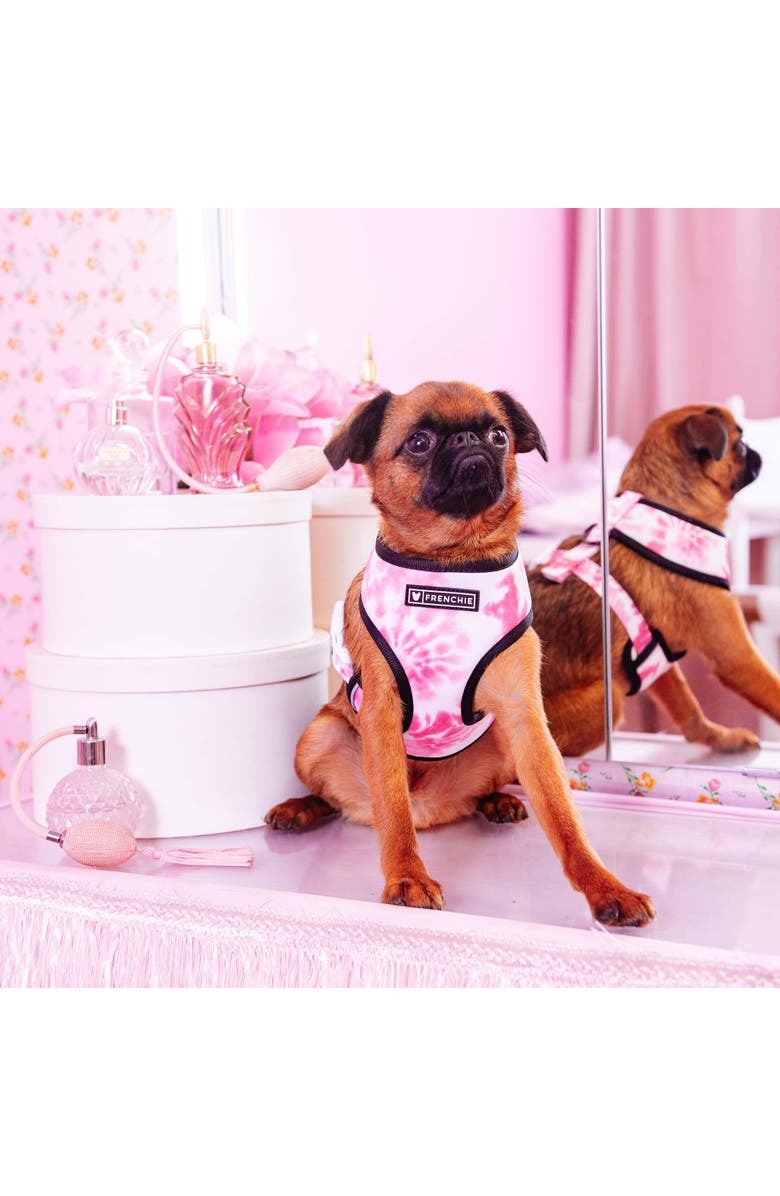 Frenchie Duo Reverible Harness, Alternate, color, Pink Tie Dye