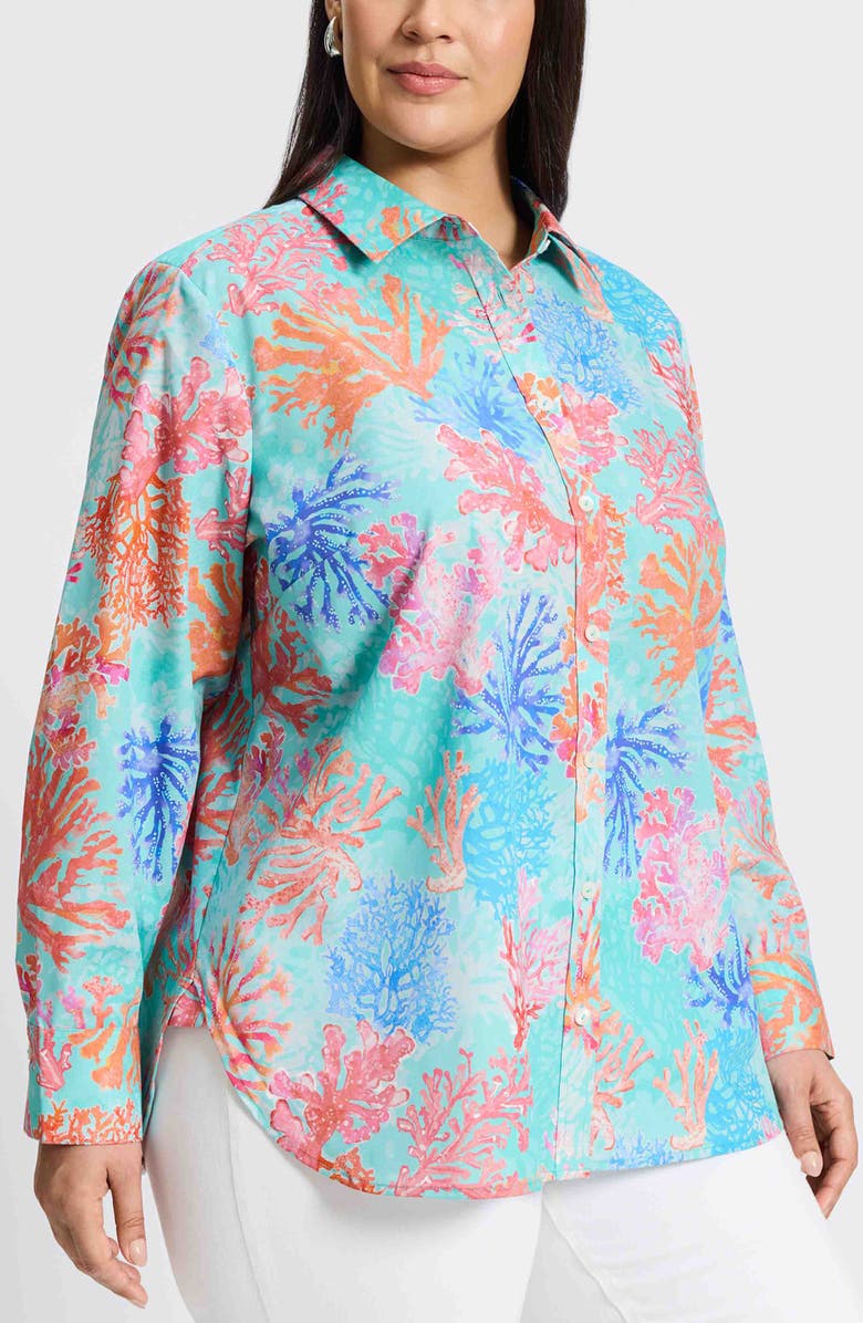 Foxcroft Meghan Cotton Button-Up Shirt, Alternate, color, 