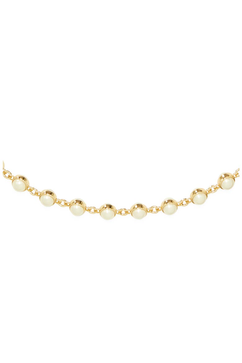 Moondance Faux Pearl Necklace, Alternate, color, LIGHT BRASS / PEARL