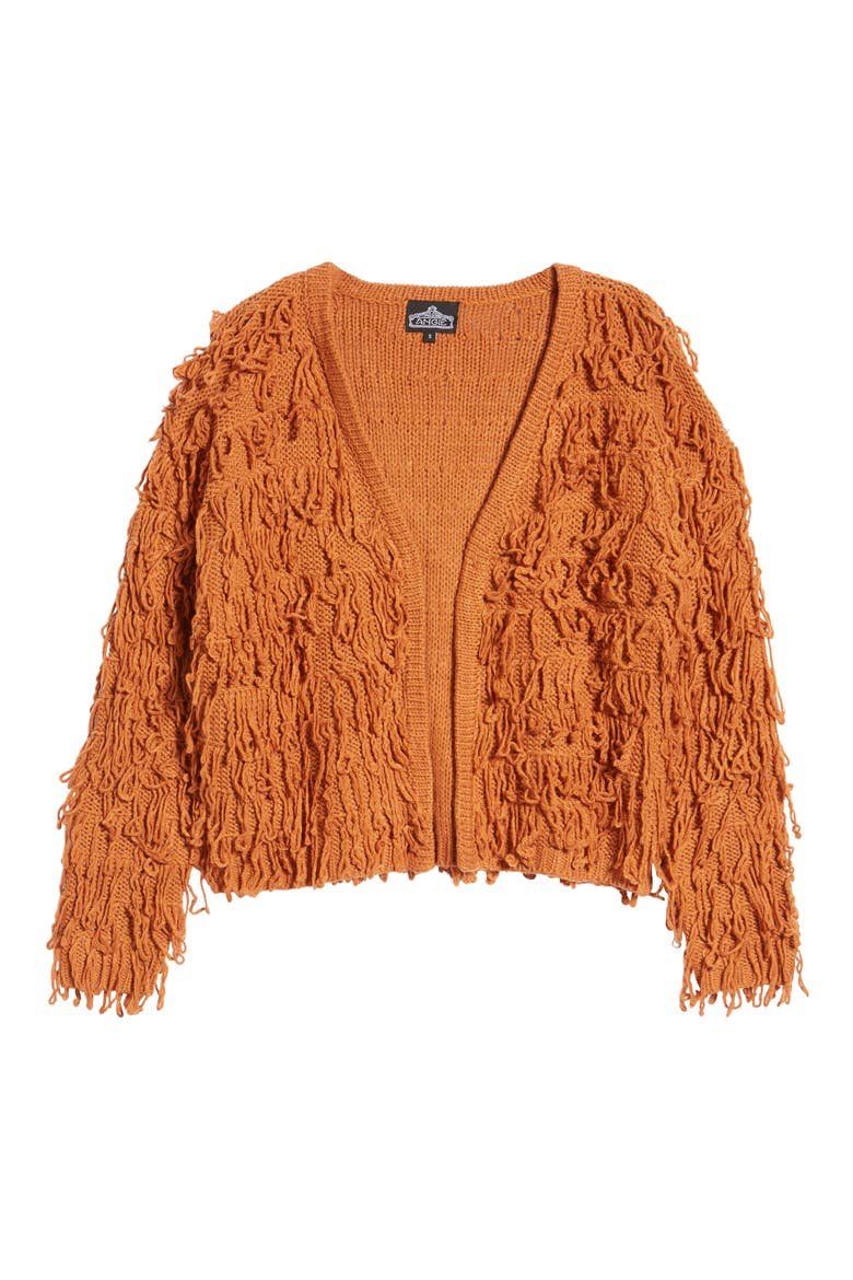Shaggy Cardigan, Alternate, color, RUST