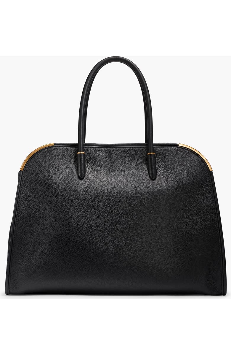 Donna Karan New York Satin Oversized Tote, Alternate, color, Black/Gold