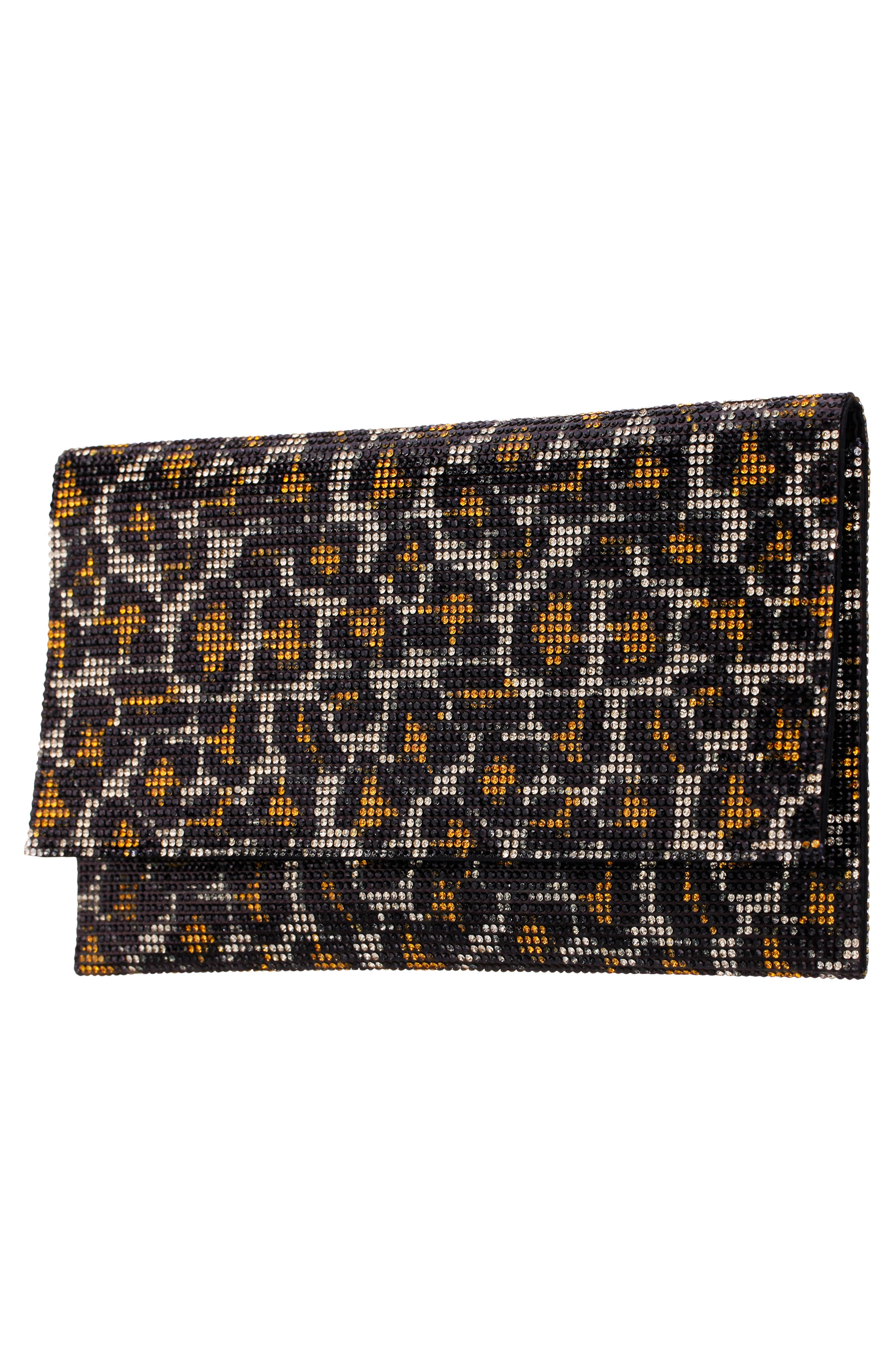 Nina Kimora Clutch, Alternate, color, Gold Leopard