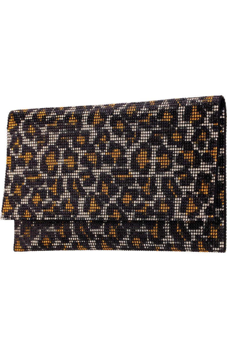 Nina Kimora Clutch, Alternate, color, Gold Leopard