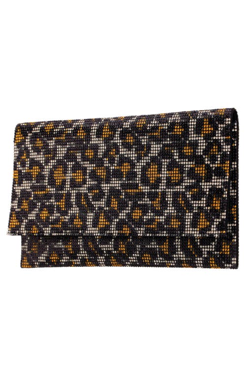 Nina Kimora Clutch In Gold Leopard