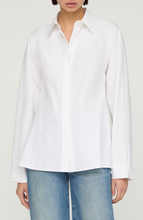 Lafayette 148 New York Pintuck Back Organic Cotton Poplin Button-up Shirt