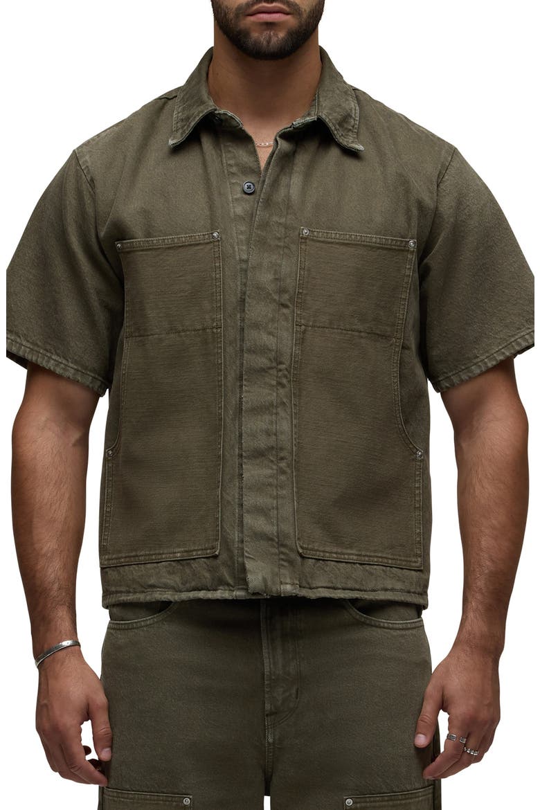 Carpenter Short Sleeve Shirt, Main, color, HILLSIDE