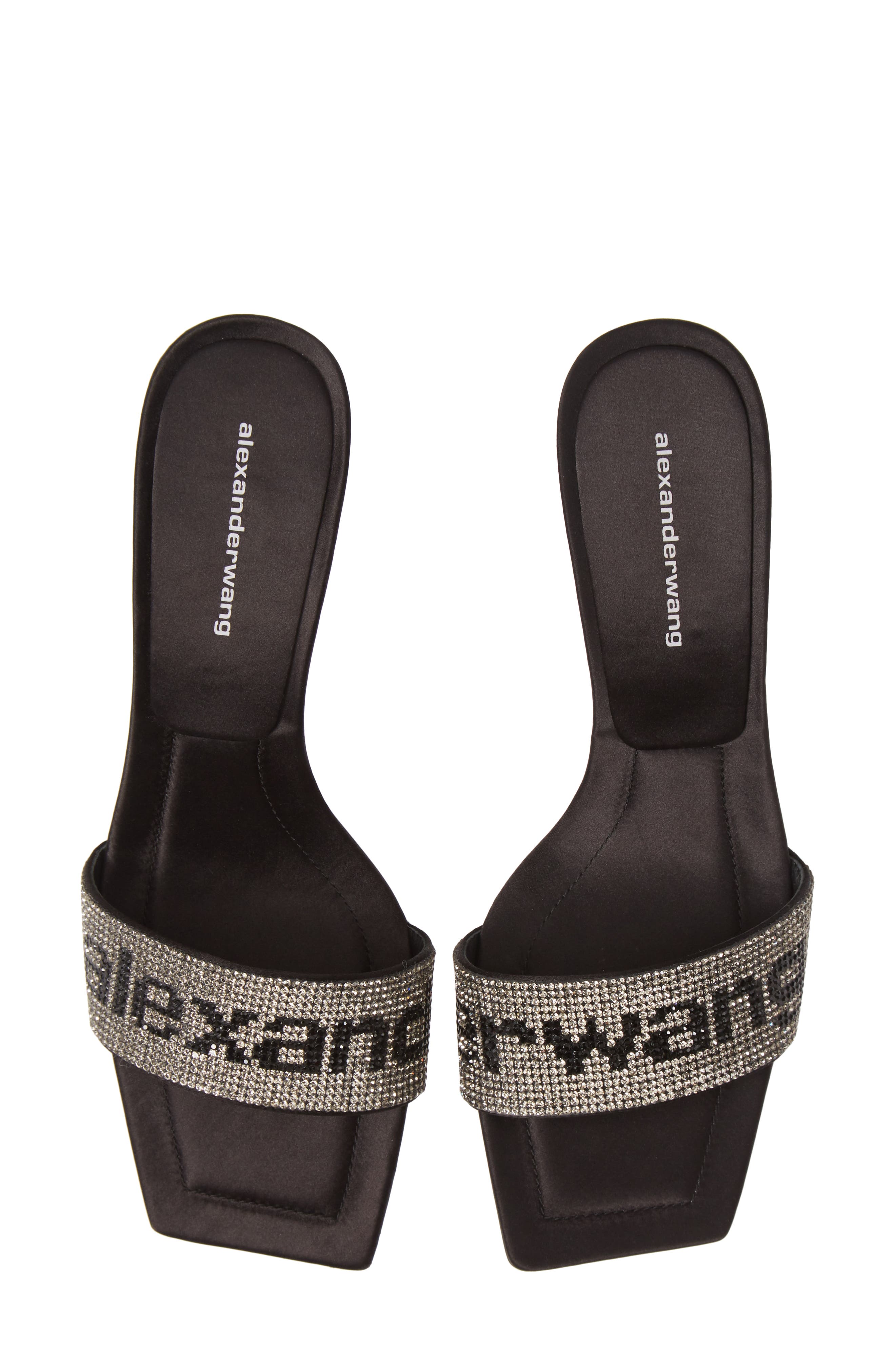 Alexander Wang Jessie Crystal Kitten Heel Sandal, Alternate, color, 