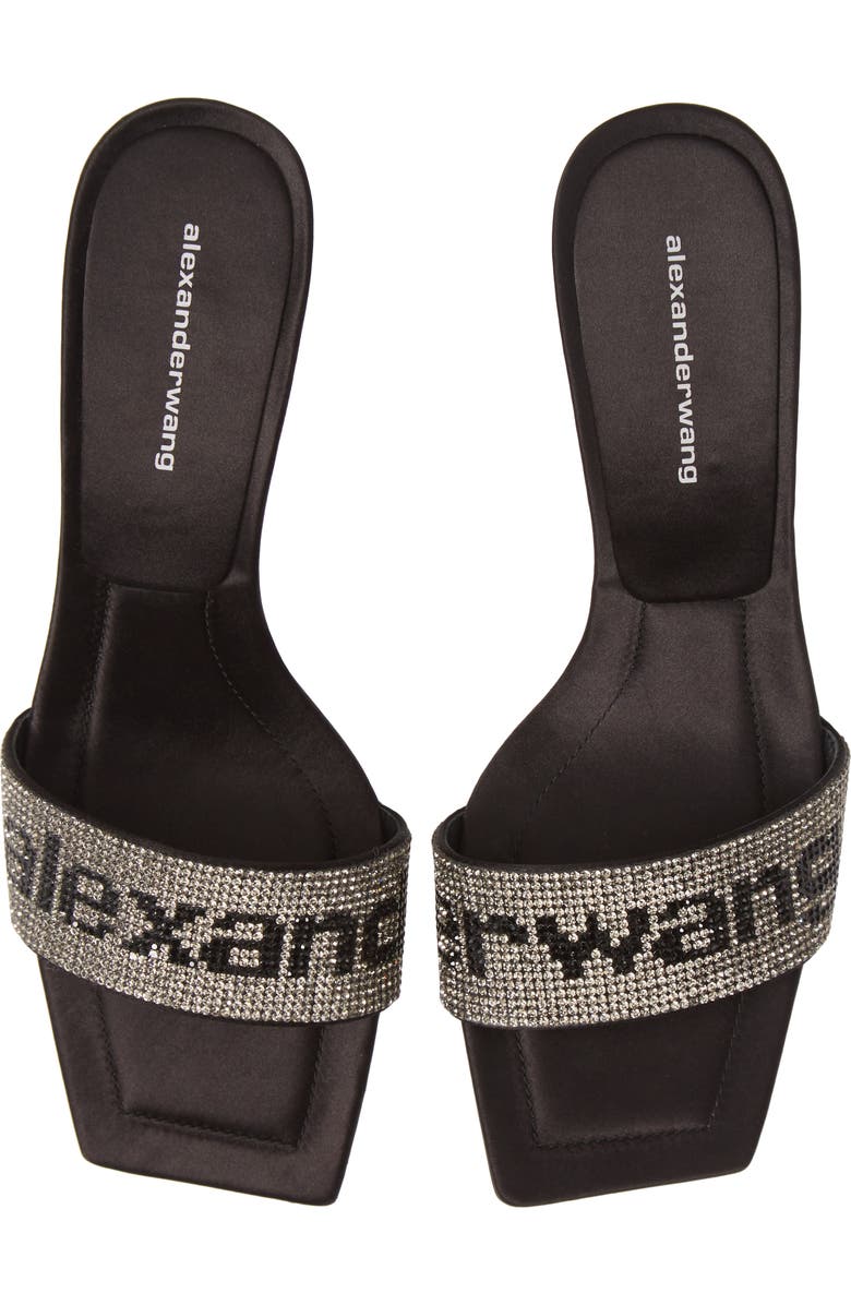 Alexander Wang Jessie Crystal Kitten Heel Sandal, Alternate, color,