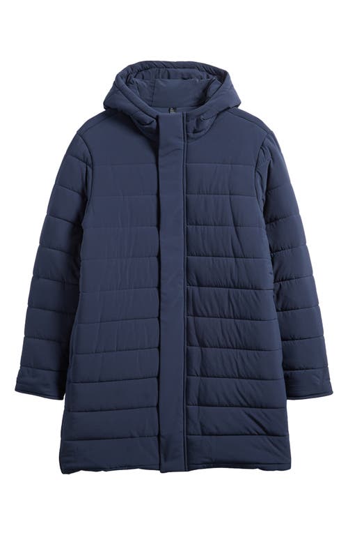 Zella Raid Longline Puffer Jacket in Navy Eclipse 