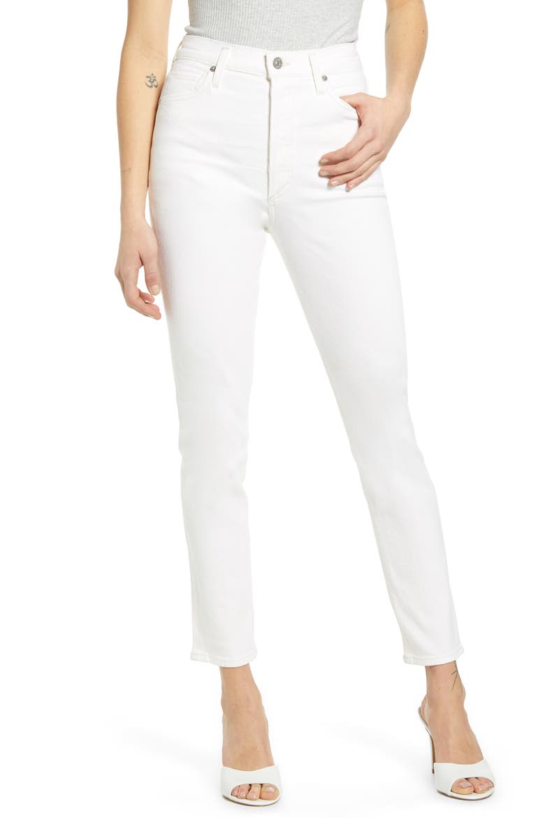 Olivia High Waist Slim Jeans, Main, color, ZEN