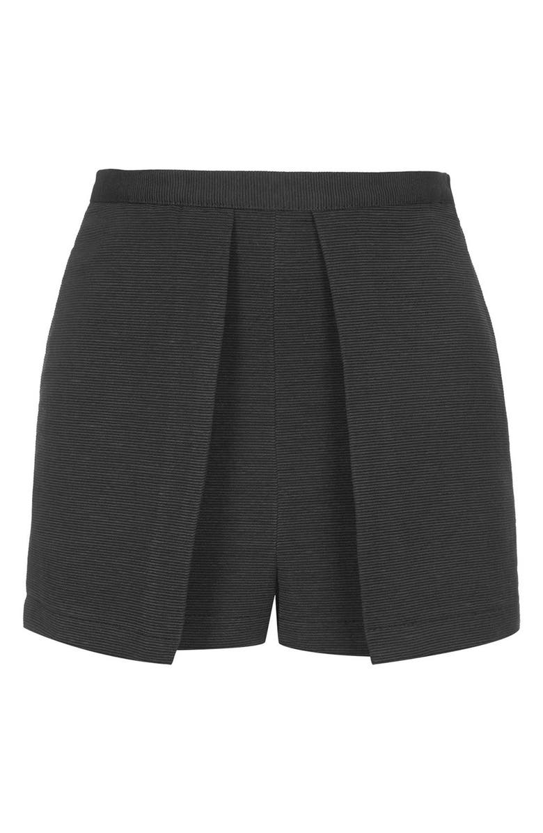 Topshop 'Tilly' Structured Skort, Alternate, color, Black