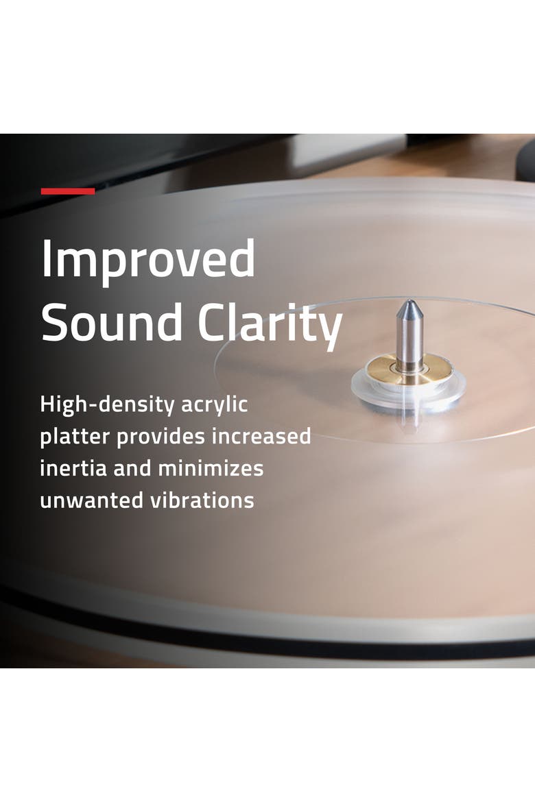 Reference High Fidelity Vinyl Turntable Record Player Nagaoka Cartridge, Alternate, color, Piano White