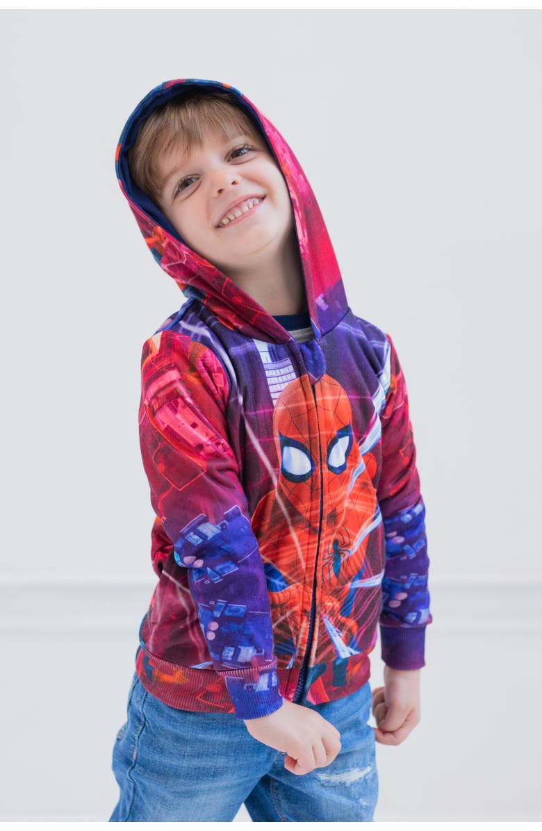 Marvel Spider-Man Sublimated Pullover Hoodie, Alternate, color, Red