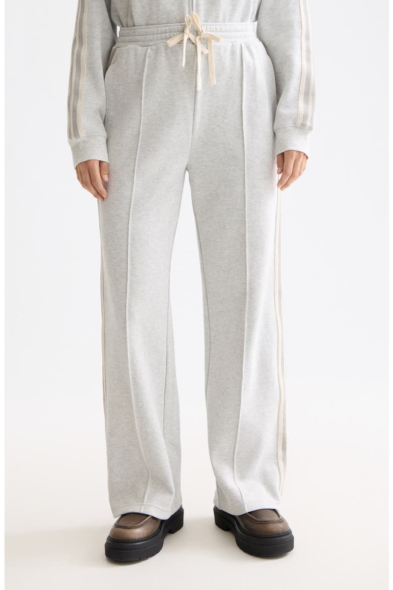 Interlock Seamed Cotton Blend Sweatpants, Main, color, LIGHT GREY MELANGE