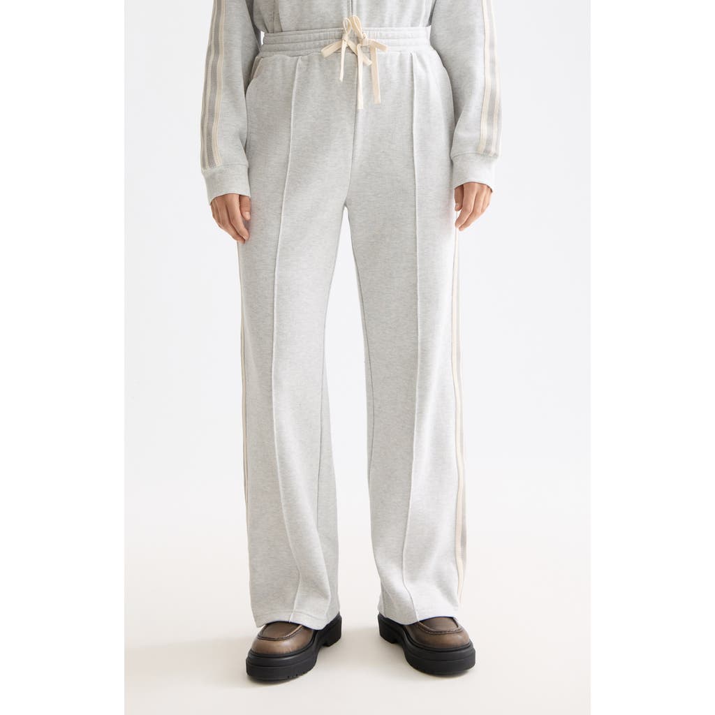 Scotch & Soda Interlock Seamed Cotton Blend Sweatpants In White
