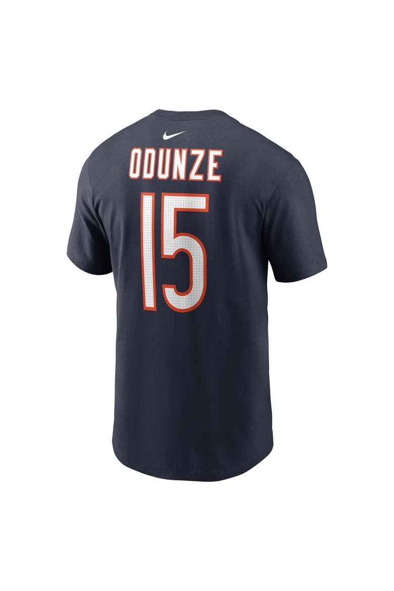 Men's Nike Rome Odunze Navy Chicago Bears 2024 NFL Draft First Round Pick Name & Number T-Shirt, Alternate, color, Navy