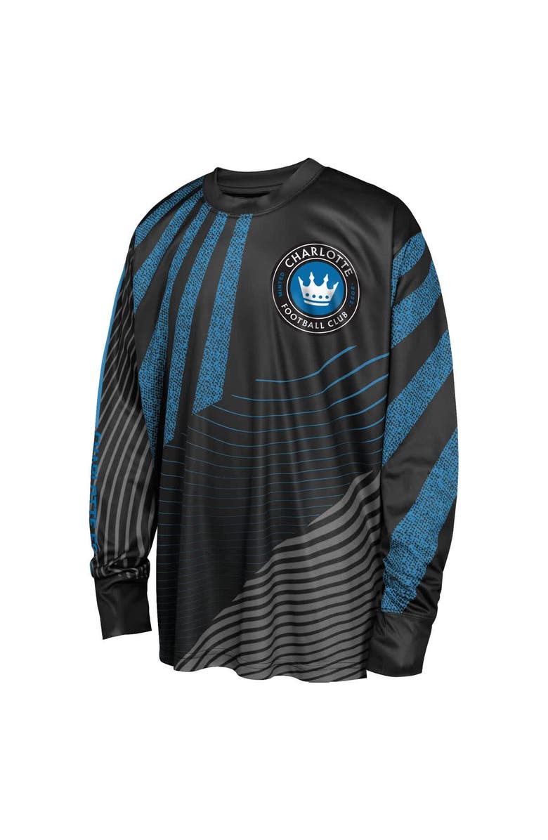 Outerstuff Youth Outerstuff Black Charlotte FC Nifty Netminder Long Sleeve T-Shirt, Alternate, color, 