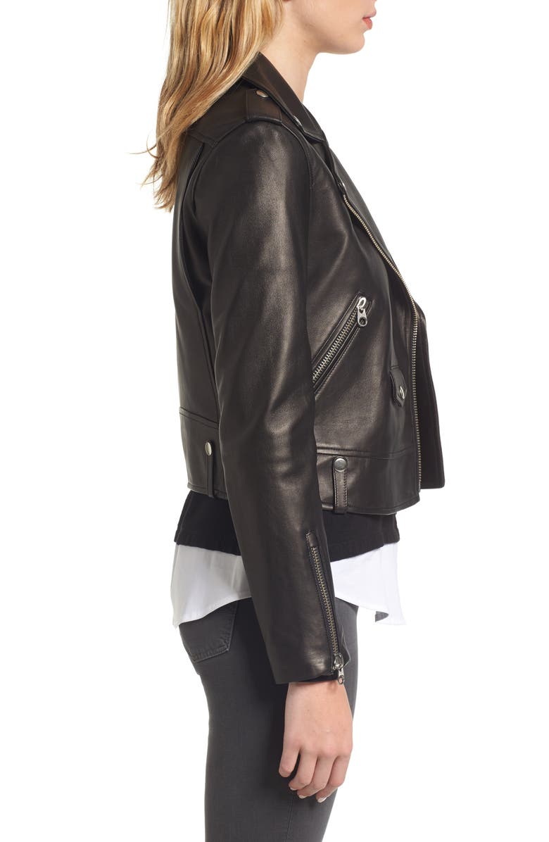 Mackage Baya Leather Moto Jacket, Alternate, color,