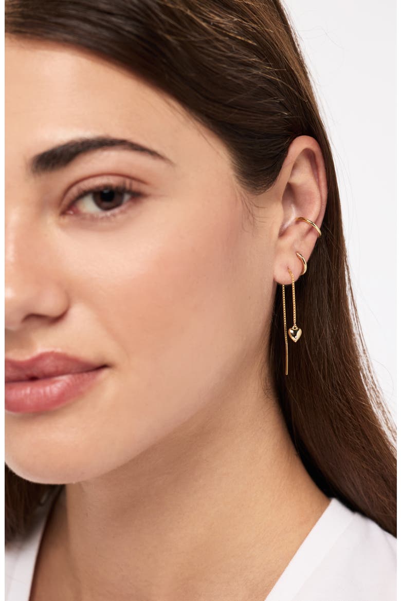 Threader Earrings - Lev Threaders, Alternate, color, Gold