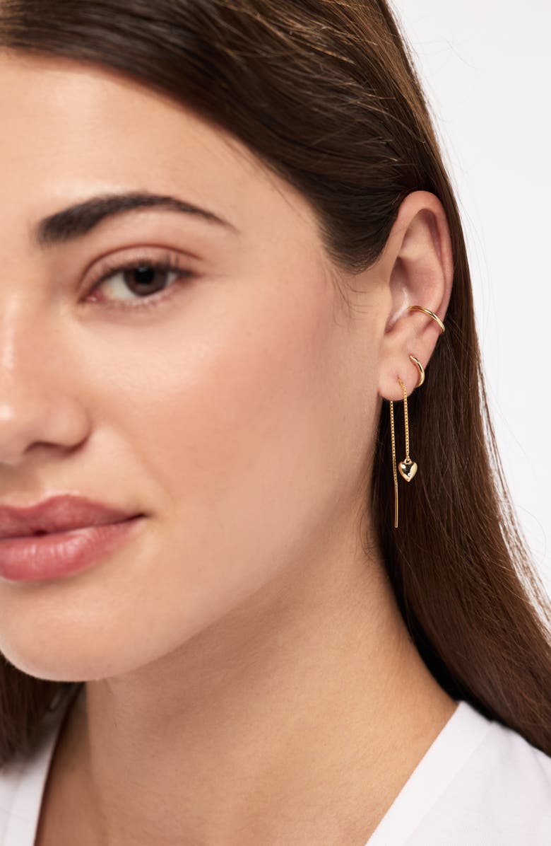 Ana Luisa Threader Earrings - Lev Threaders, Alternate, color, Gold