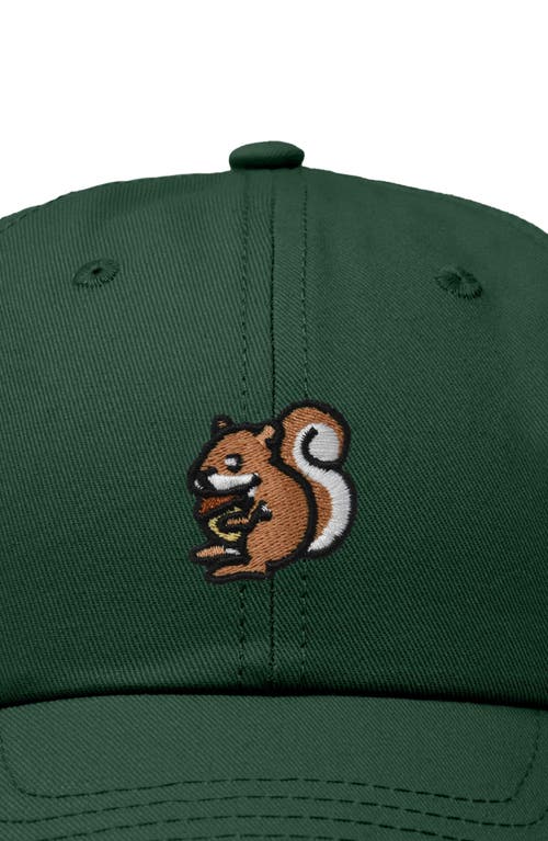 Shop Dalix Squirrel Embroidered Outdoor Cap In Dark Green
