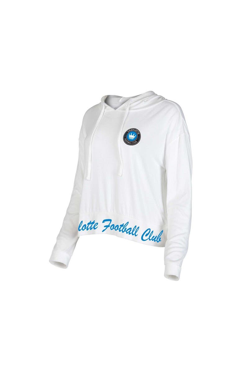 CONCEPTS SPORT Women's Concepts Sport White Charlotte FC Accord Hoodie Long Sleeve Top, Main, color, White