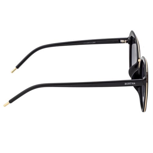 Bertha Jade Polarized Sunglasses In Black/black