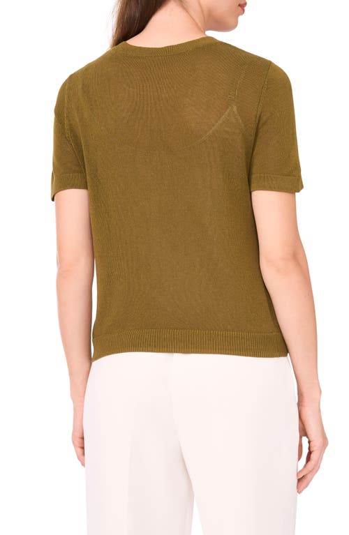 Halogen ® Short Sleeve Sweater In Green